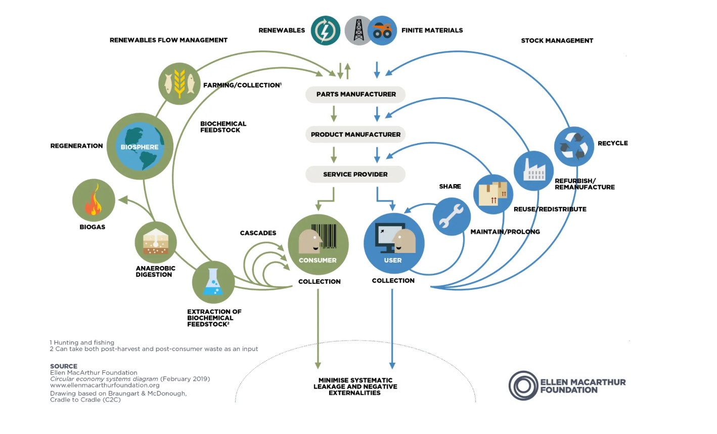 Circular economy ‘butterfly diagram’ Ellen MacArthur Foundation