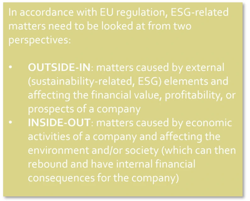 two perspectives to ESG